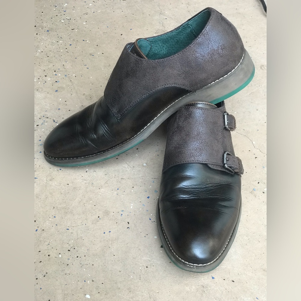 Robert Wayne Thane Distressed Leather Double Monk… - image 3